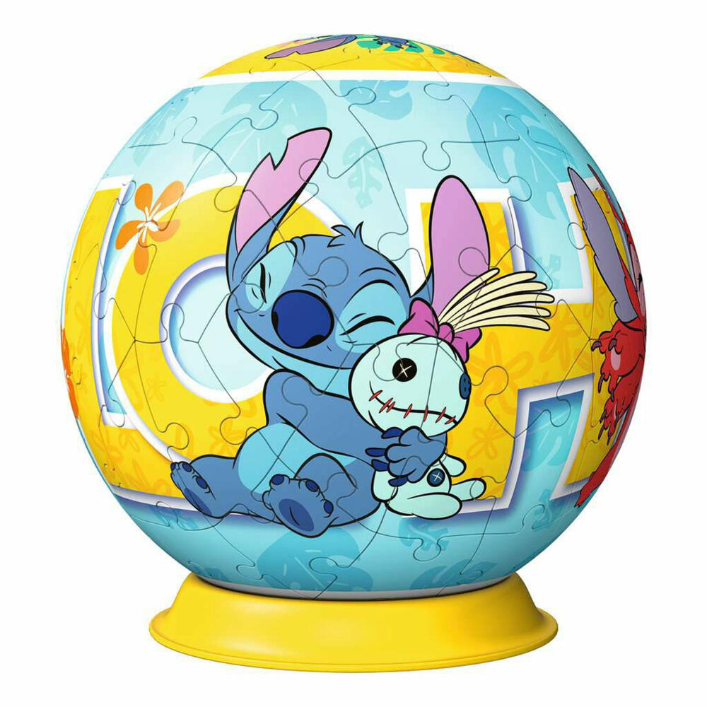 Ravensburger 3D Puzzles Puzzle-Ball Disney Stitch, Puzzleball, 72 Teile, ab 6 Jahren, 11596