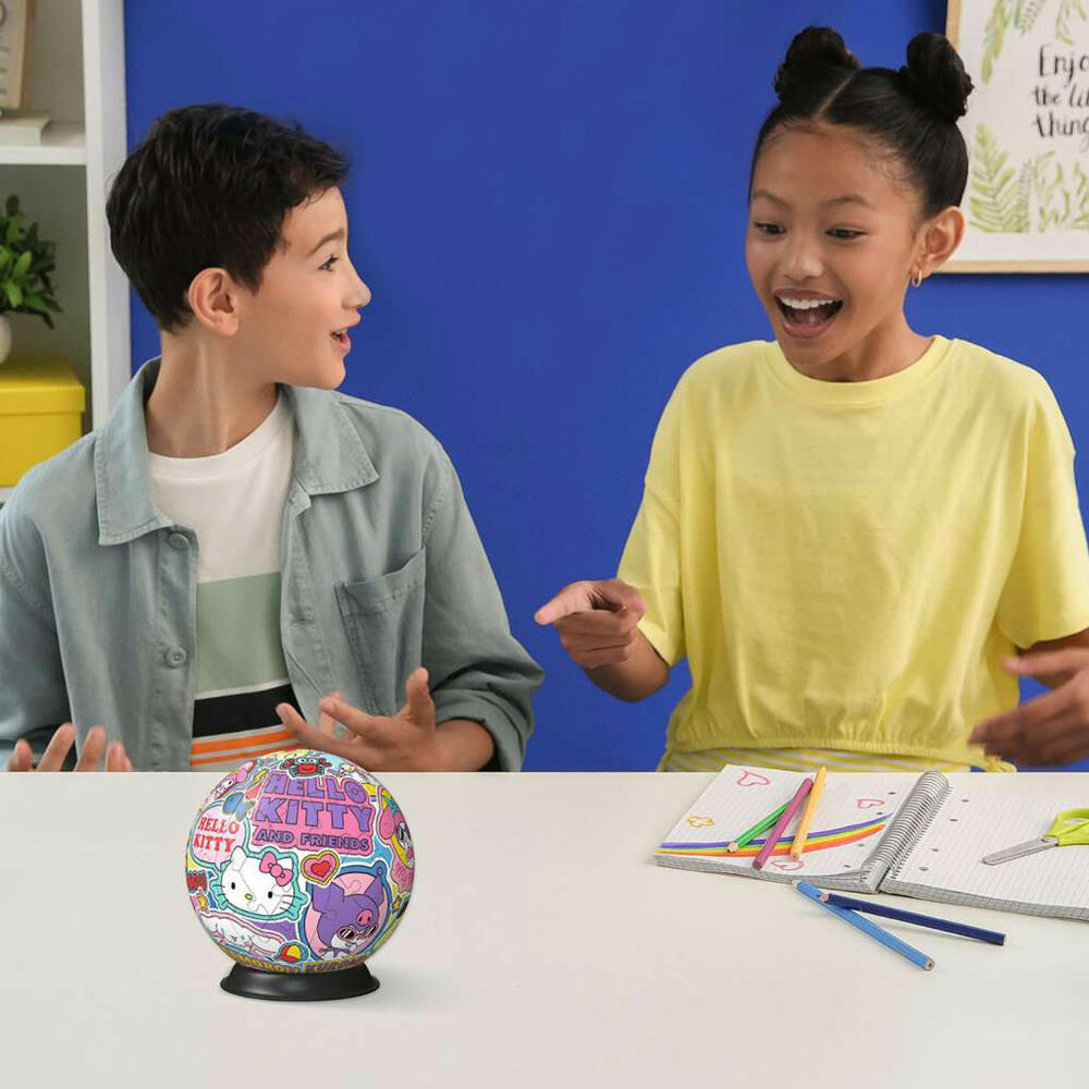 Ravensburger 3D Puzzles Puzzle-Ball Hello Kitty and Friends, Puzzleball, 72 Teile, ab 6 Jahren, 11630