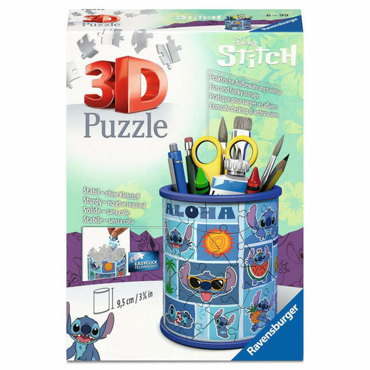 Ravensburger 3D Puzzles Utensilo Disney Stitch, Aufbewahrung, 54 Teile, ab 6 Jahren, 11642