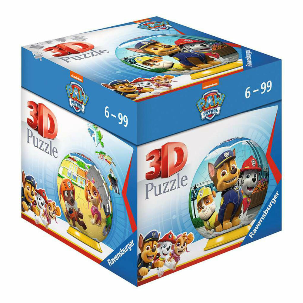Ravensburger 3D Puzzles Puzzle-Ball Paw Patrol, Puzzleball, 54 Teile, ab 6 Jahren, 11917
