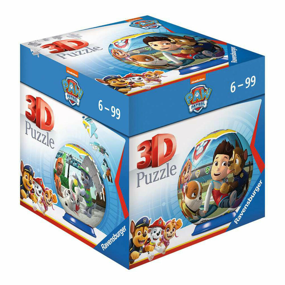 Ravensburger 3D Puzzles Puzzle-Ball Paw Patrol, Puzzleball, 54 Teile, ab 6 Jahren, 11917
