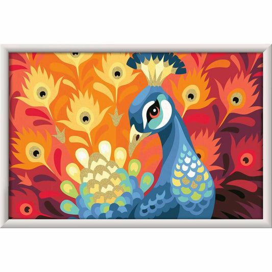 Ravensburger CreArt Stolzer Pfau, Malen nach Zahlen, Mal-Set für Kinder, ab 11 Jahren, 20000