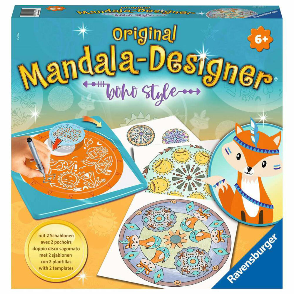 Ravensburger Mandala-Designer Boho Style, Malset, Mandalabox, Kreativset, ab 6 Jahren, 20019