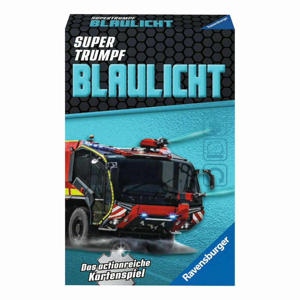 Ravensburger Supertrumpf Blaulicht, Kartenspiel, Trumpf, Trumpfspiel, ab 7 Jahren, 20686