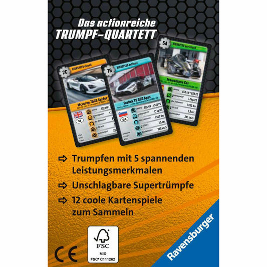 Ravensburger Supertrumpf High Speed, Kartenspiel, Trumpf, Trumpfspiel, ab 7 Jahren, 20687