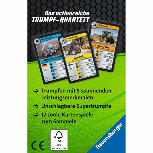 Ravensburger Supertrumpf Power Traktor, Kartenspiel, Trumpf, Trumpfspiel, ab 7 Jahren, 20689