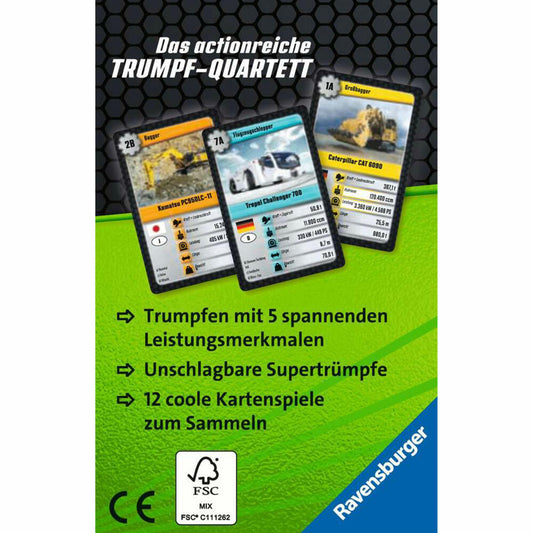 Ravensburger Supertrumpf Kraftprotze, Kartenspiel, Trumpf, Trumpfspiel, ab 7 Jahren, 20695