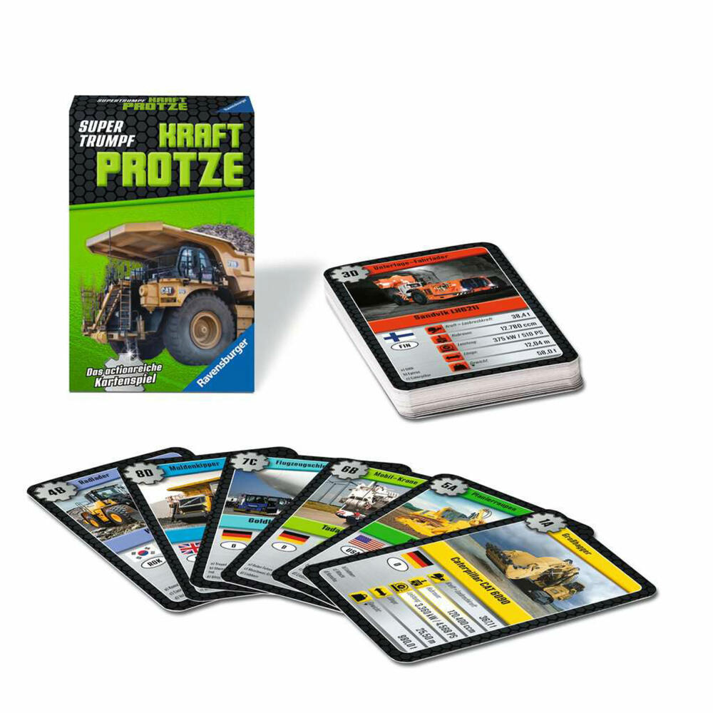 Ravensburger Supertrumpf Kraftprotze, Kartenspiel, Trumpf, Trumpfspiel, ab 7 Jahren, 20695