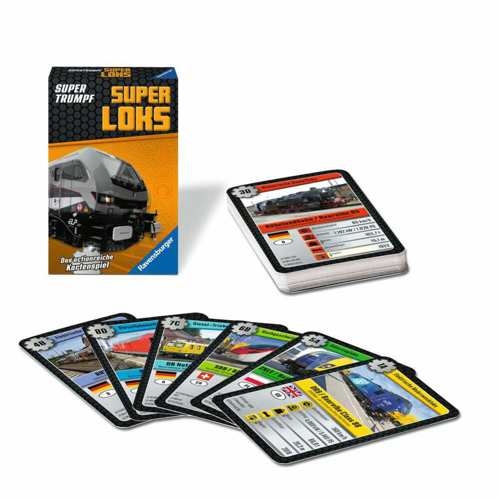 Ravensburger Supertrumpf Superloks, Kartenspiel, Trumpf, Trumpfspiel, ab 7 Jahren, 20697