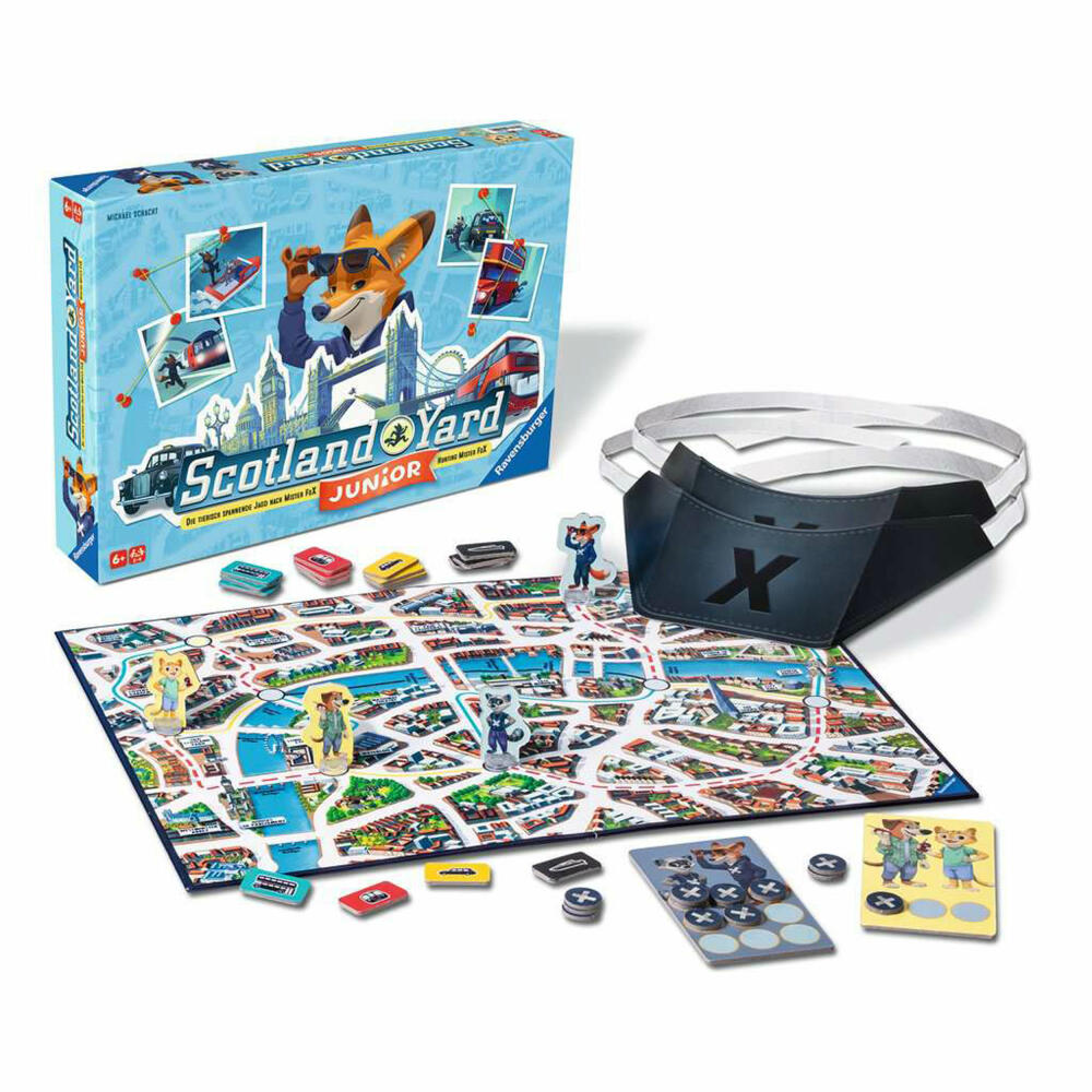 Ravensburger Scotland Yard Junior, Brettspiel, Denkspiel, Kinderspiel, ab 6 Jahren, 22450