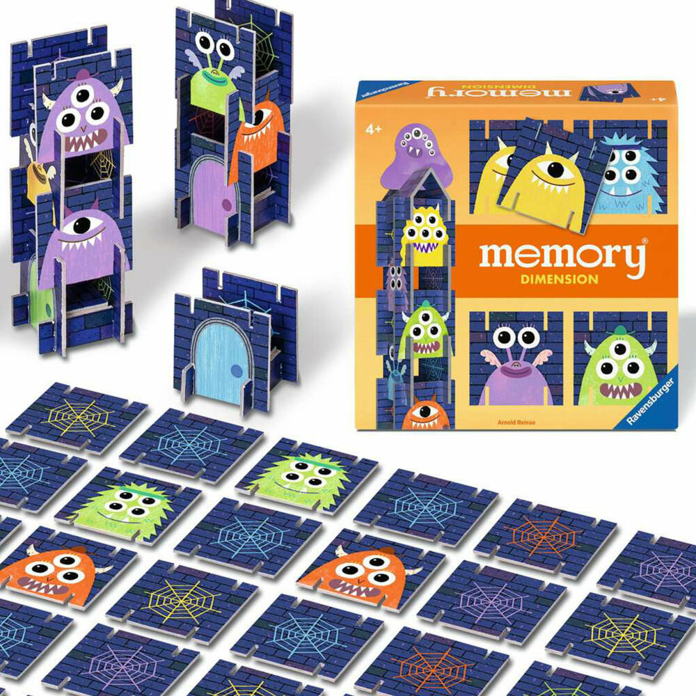 Ravensburger memory Dimension, Merkspiel, Memospiel, Kinderspiel, ab 4 Jahren, 22467