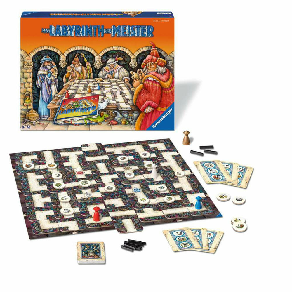 Ravensburger Labyrinth der Meister, Das verrückte Labyrinth, Brettspiel, Denkspiel, ab 8 Jahren, 22474