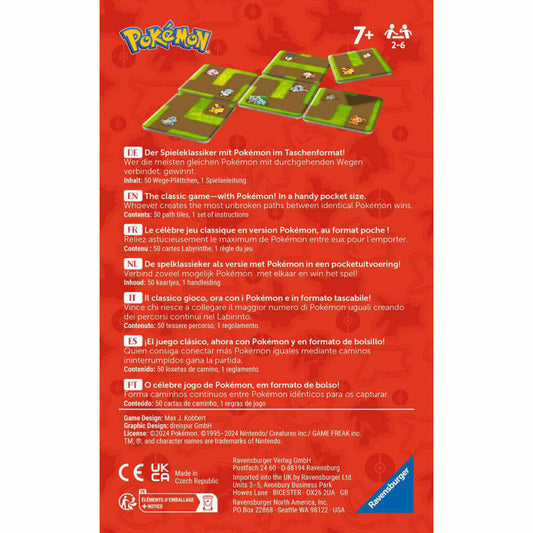 Ravensburger Pokemon: Labyrinth Connect, Das verrückte Labyrinth, Mitbringspiel, Denkspiel, ab 8 Jahren, 22579