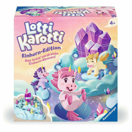 Ravensburger Lotti Karotti - Einhorn Edition, Wettlauf-Spiel, Aktionsspiel, Kinderspiel, ab 4 Jahren, 22580