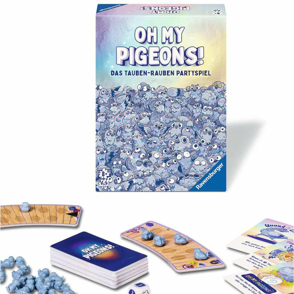 Ravensburger Oh my Pigeons! Partyspiel, Kartenspiel, Kinderspiel, ab 8 Jahren, 22688
