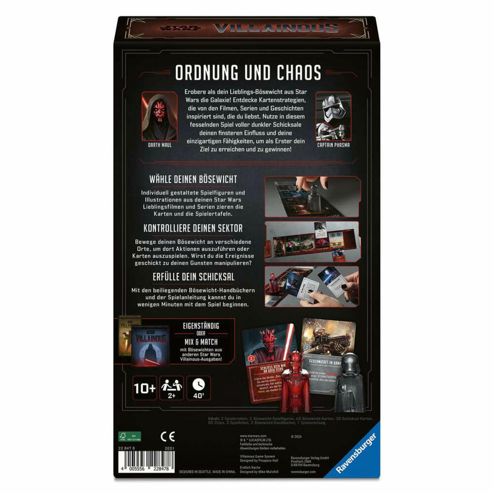Ravensburger Star Wars Villainous: Endlich Rache, Kartenspiel, Gesellschaftsspiel, ab 10 Jahren, 22847