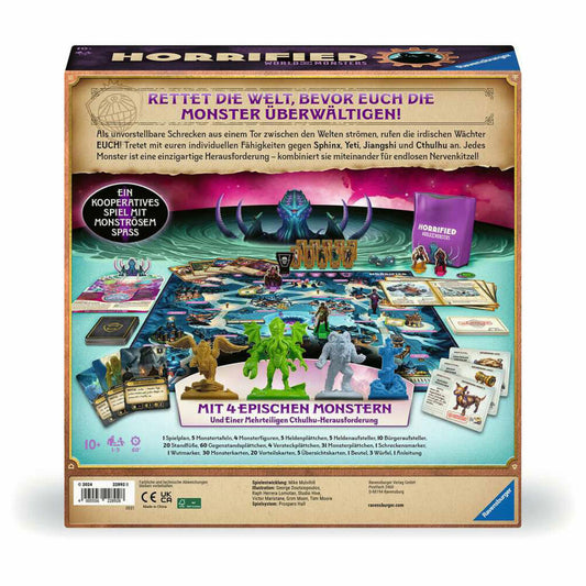 Ravensburger Horrified: World of Monsters, Brettspiel, Gesellschaftsspiel, ab 10 Jahren, 22892