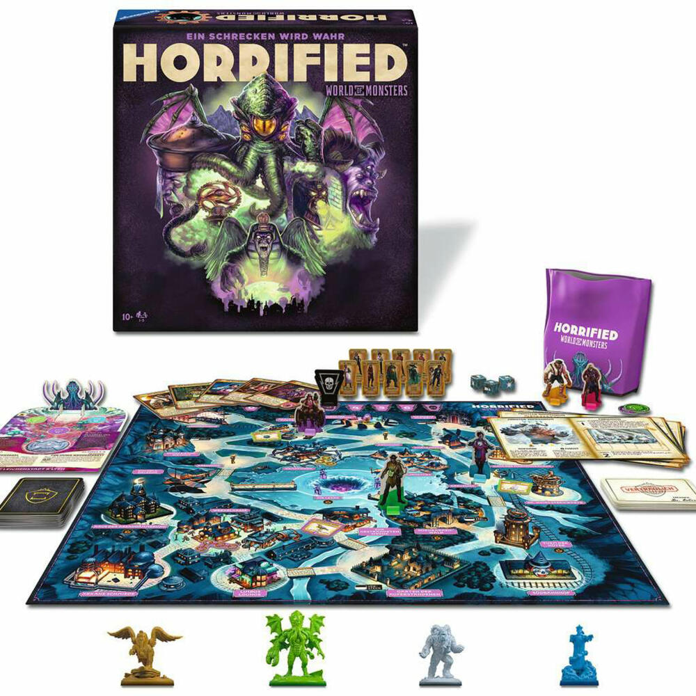 Ravensburger Horrified: World of Monsters, Brettspiel, Gesellschaftsspiel, ab 10 Jahren, 22892