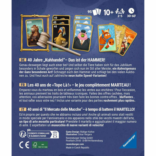 Ravensburger Kuhhandel 40 Jahre Jubiläumsedition, Kartenspiel, Gesellschaftsspiel, ab 10 Jahren, 23025