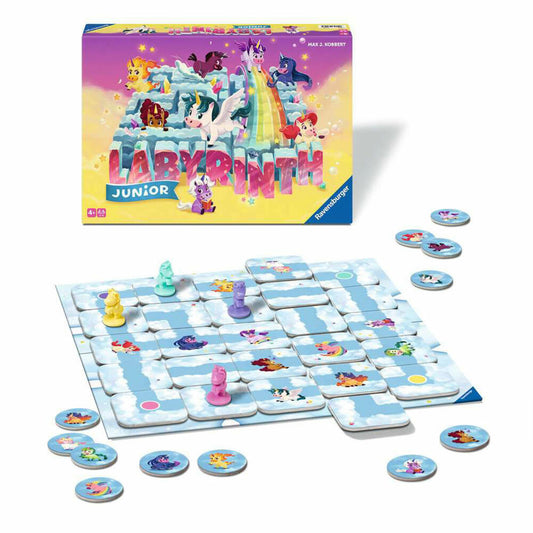 Ravensburger Einhorn Junior Labyrinth, Das verrückte Labyrinth, Brettspiel, Kinderspiel, ab 4 Jahren, 23046