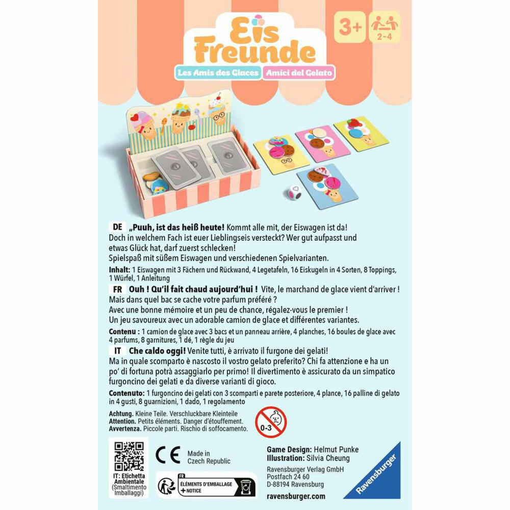 Ravensburger Eis-Freunde, Mitbringspiel, Denkspiel, Kinderspiel, ab 3 Jahren, 23048