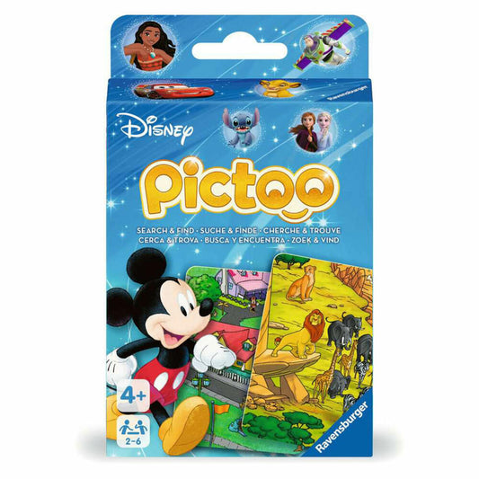 Ravensburger Pictoo Disney, Wimmelbild-Kartenspiel, Kinderspiel, ab 4 Jahren, 23478
