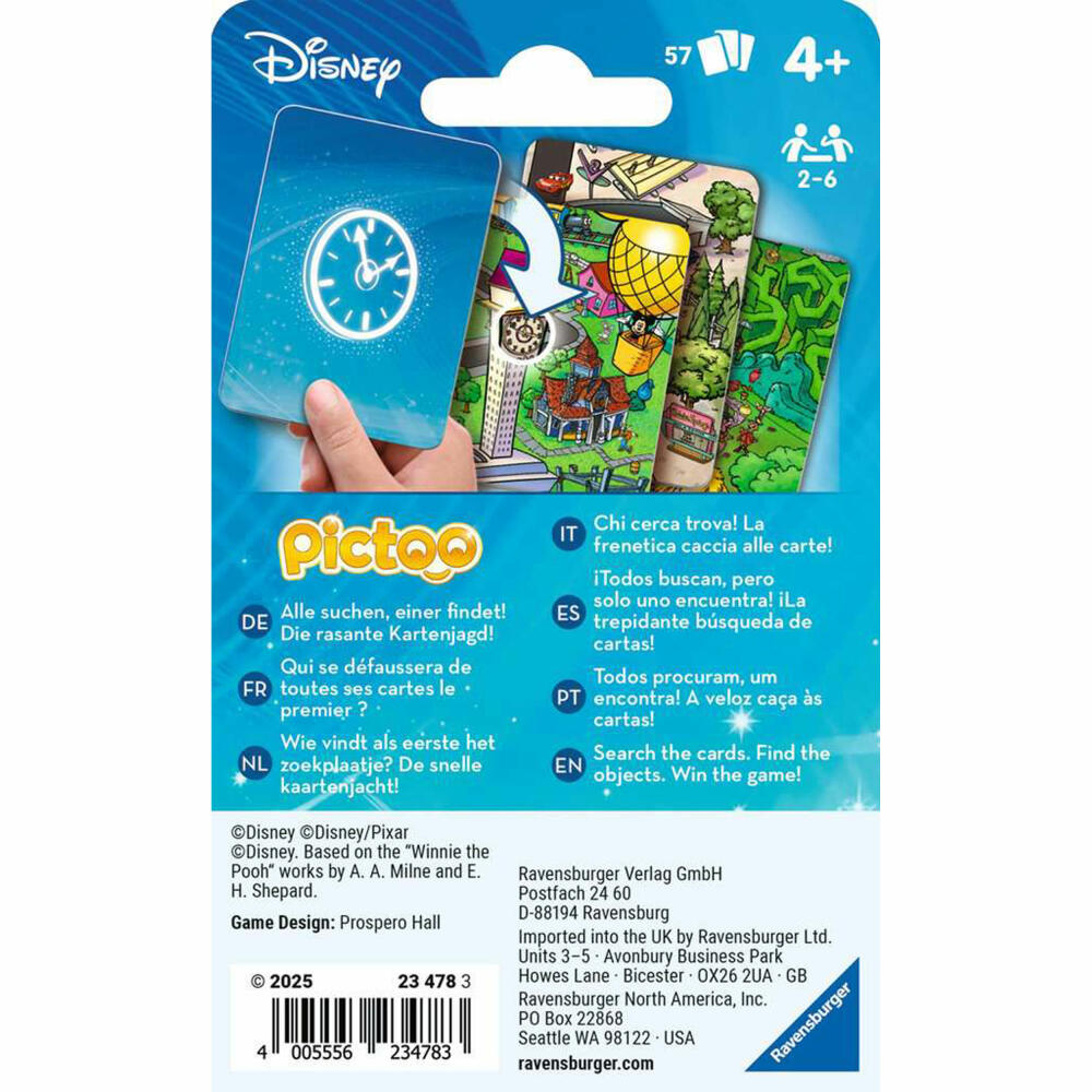 Ravensburger Pictoo Disney, Wimmelbild-Kartenspiel, Kinderspiel, ab 4 Jahren, 23478