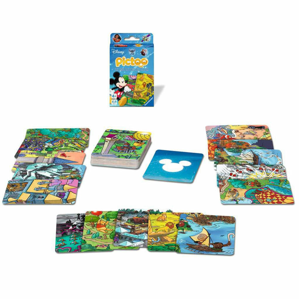 Ravensburger Pictoo Disney, Wimmelbild-Kartenspiel, Kinderspiel, ab 4 Jahren, 23478