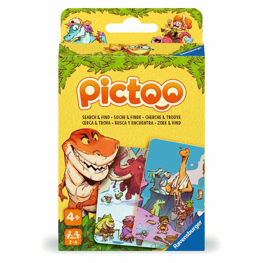 Ravensburger Pictoo Dino-Welt, Wimmelbild-Kartenspiel, Kinderspiel, ab 4 Jahren, 23479