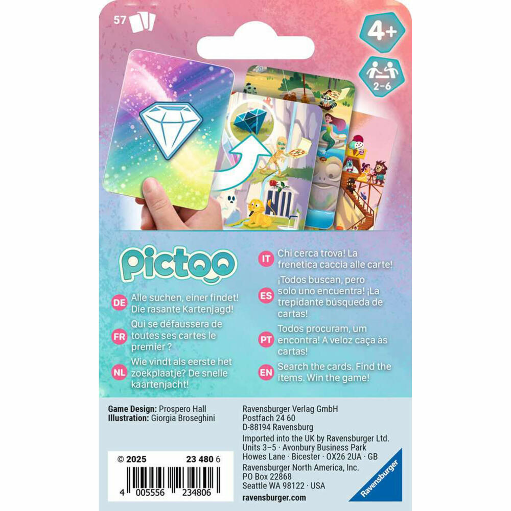 Ravensburger Pictoo Fantasy, Wimmelbild-Kartenspiel, Kinderspiel, ab 4 Jahren, 23480