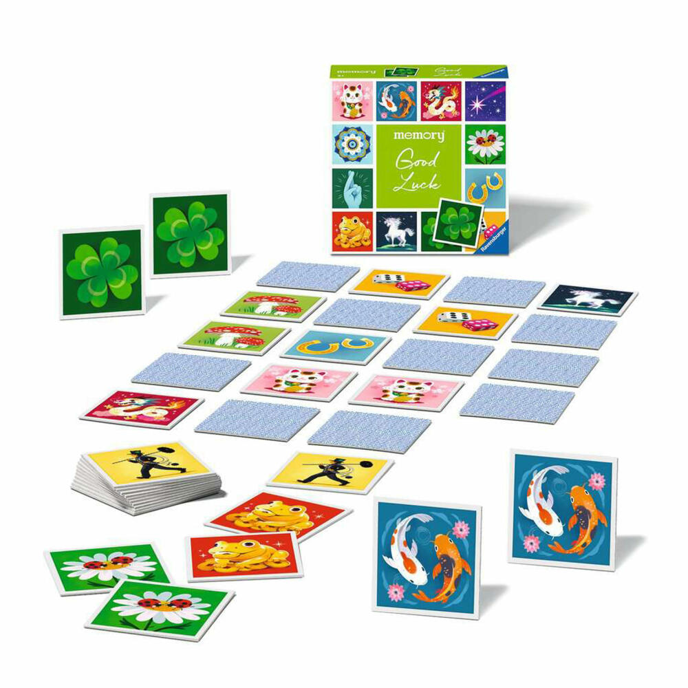 Ravensburger memory moments - Good Luck, Memospiel, Merkspiel, Familienspiel, ab 3 Jahren, 23488