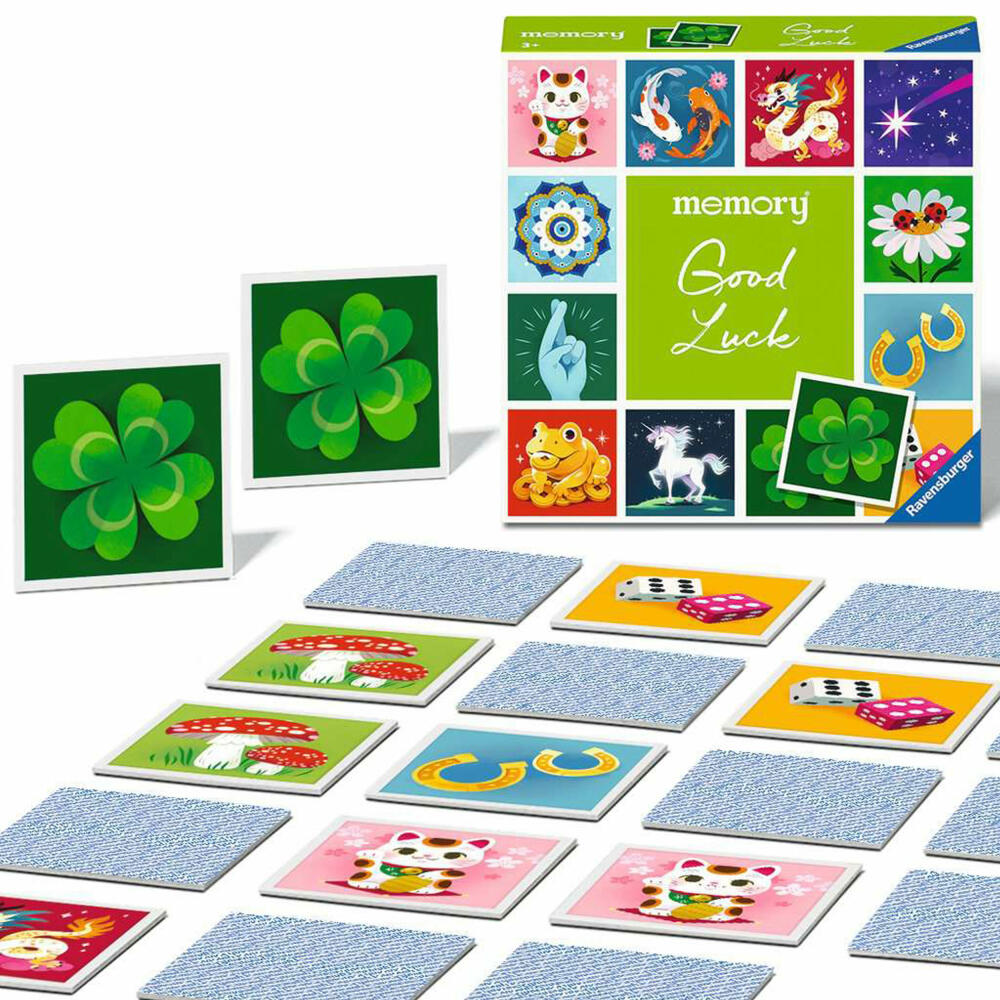Ravensburger memory moments - Good Luck, Memospiel, Merkspiel, Familienspiel, ab 3 Jahren, 23488
