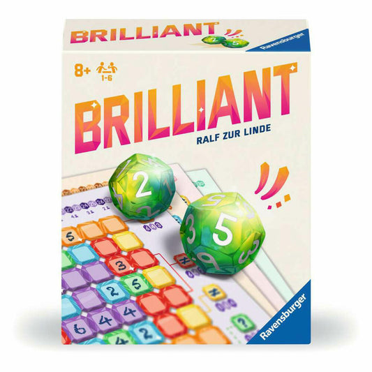 Ravensburger Brilliant, Roll & Write Spiel, Würfelspiel, Familienspiel, ab 8 Jahren, 23491