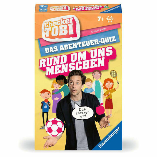 Ravensburger Checker Tobi: Rund um uns Menschen, Abenteuer-Quiz, Quizspiel, Wissensspiel, ab 7 Jahren, 23493