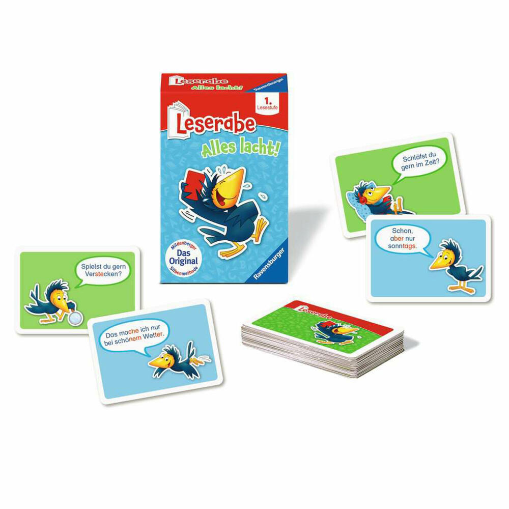 Ravensburger Leserabe Alles lacht! Kartenspiel, Lernspiel, Kinderspiel, ab 6 Jahren, 23496