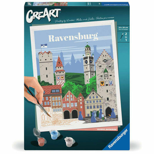 Ravensburger CreArt Farbenfrohes Ravensburg, Malen nach Zahlen, Malset, 23685