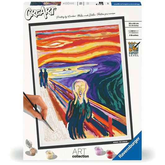 Ravensburger CreArt Munch: Der Schrei, Malen nach Zahlen, Malset, 23691