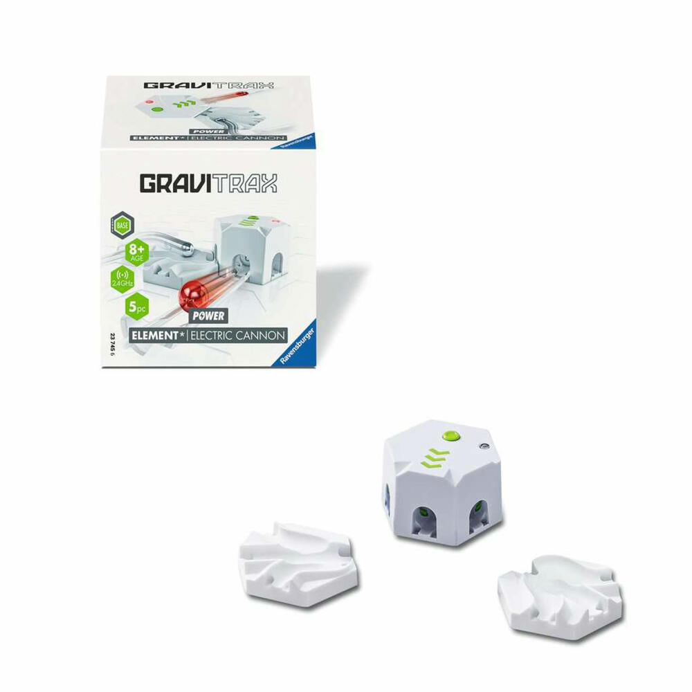 Ravensburger GraviTrax Element Electric Cannon, Erweiterung, Zubehör, Kugelbahn, 23745