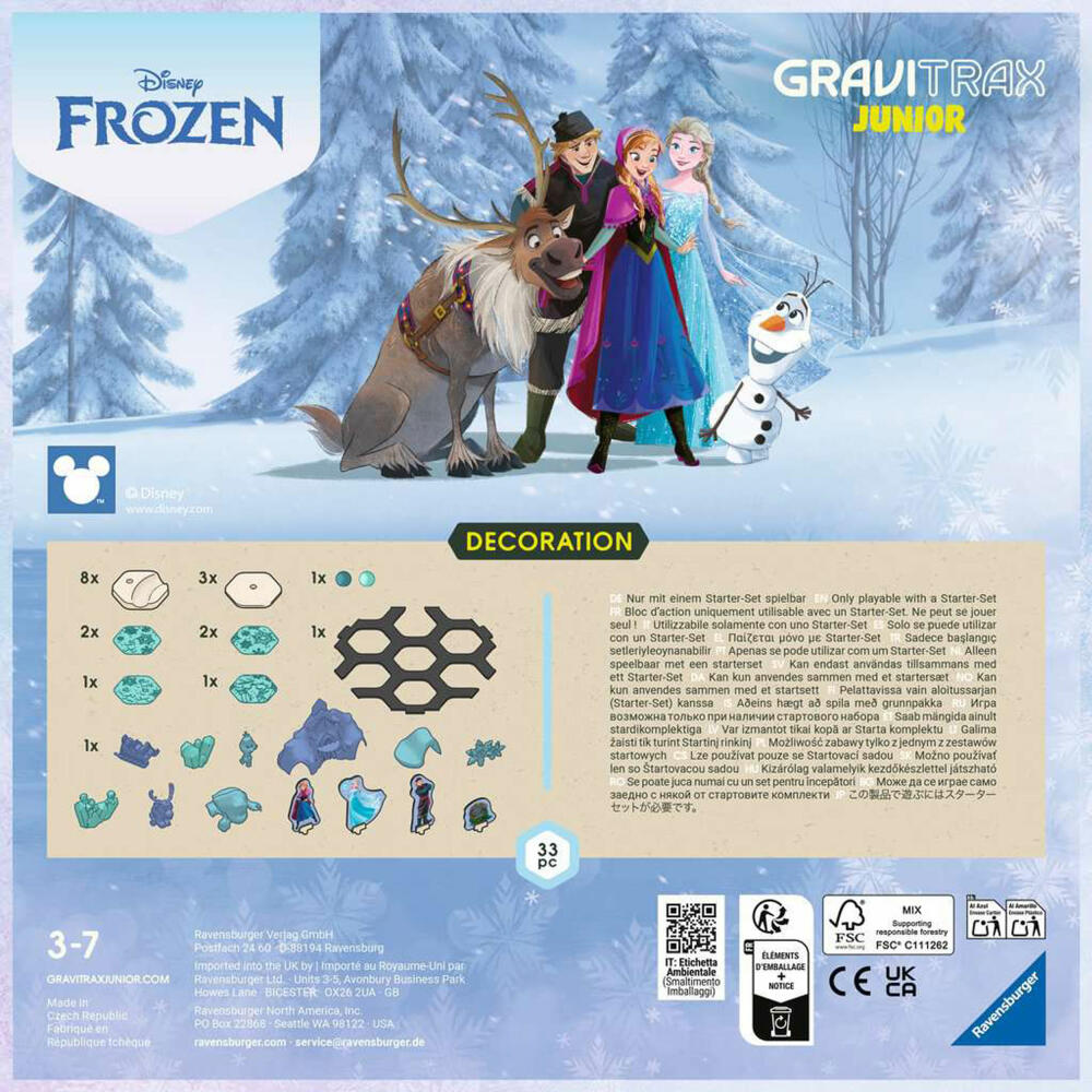 Ravensburger GraviTrax Junior Extension Disney Die Eiskönigin, Erweiterung, Zubehör, Kugelbahn, 23861