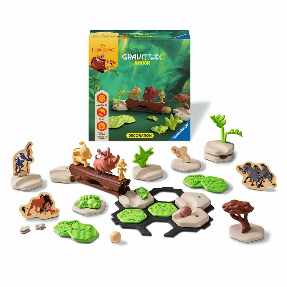 Ravensburger GraviTrax Junior Extension Disney Der König der Löwen, Erweiterung, Zubehör, Kugelbahn, 23862