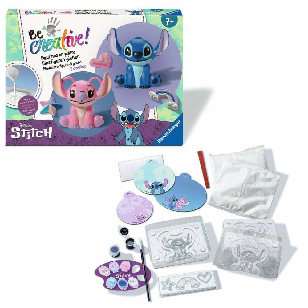 Ravensburger BeCreative Disney Stitch Bastelset Gipsgießen, Kreativset, ab 6 Jahren, 23877