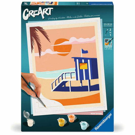 Ravensburger CreArt Strandhaus, Malen nach Zahlen, Malset, 23896