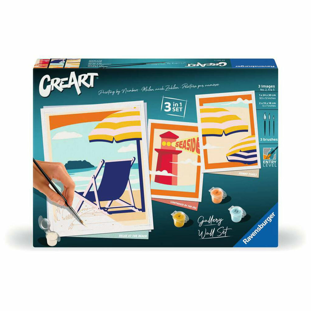 Ravensburger CreArt Am Strand, Malen nach Zahlen, Malset, 23901
