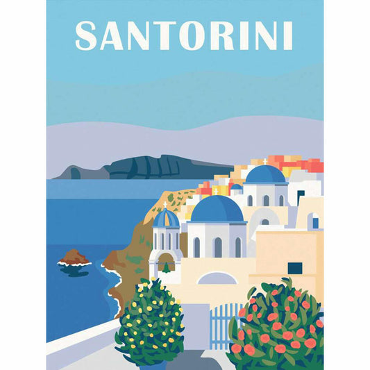 Ravensburger CreArt Farbenfrohes Santorini, Malen nach Zahlen, Malset, 23906