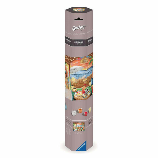 Ravensburger CreArt Gemütliche Strandhütte, Malen nach Zahlen, Malset, 23911