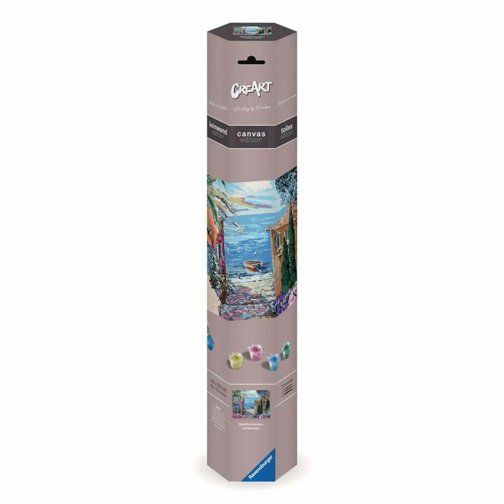 Ravensburger CreArt Mediterrane Landschaft, Malen nach Zahlen, Malset, 23913