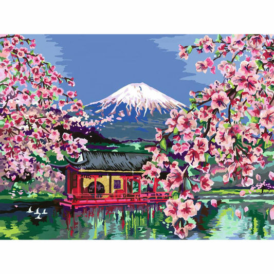 Ravensburger CreArt Japanische Kirschblüten, Malen nach Zahlen, Malset, 23914