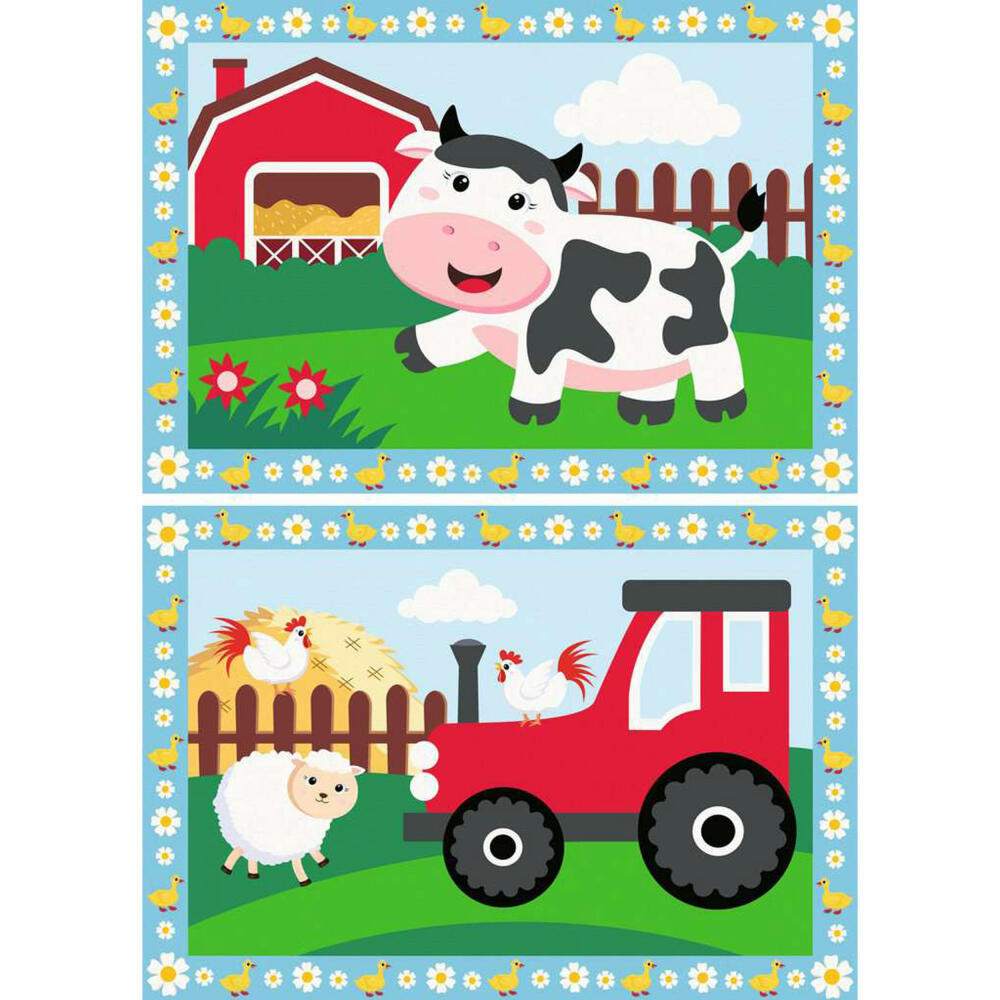 Ravensburger CreArt Auf dem Bauernhof, Malen nach Zahlen, Mal-Set für Kinder, ab 5 Jahren, 23947
