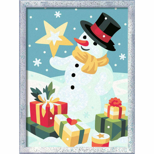 Ravensburger CreArt Bezaubernder Schneemann, Malen nach Zahlen, Mal-Set für Kinder, ab 9 Jahren, 23956