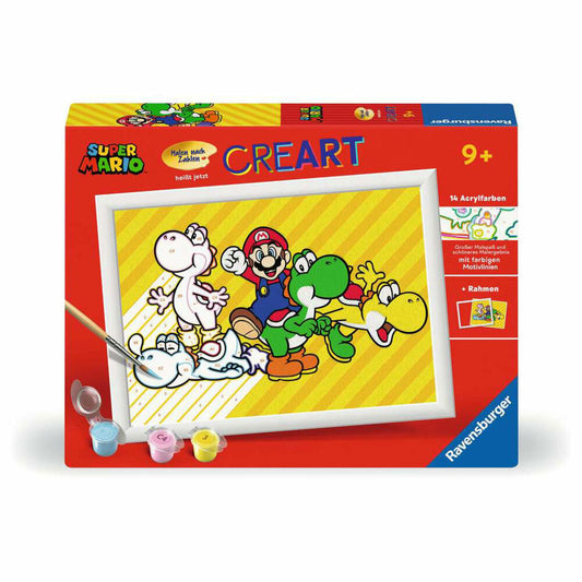 Ravensburger CreArt Nintendo Super Mario, Malen nach Zahlen, Mal-Set für Kinder, ab 9 Jahren, 23957